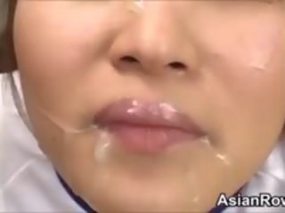 Ugly Asian daughter brutally abused And Cummed On