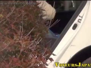 Asian call girl pees outdoors