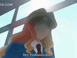Anime szkoła grupowe z niewinny nastolatka damsel
