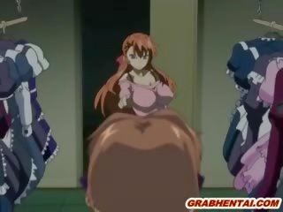 Busty Japanese Hentai Maid Caught And Brutally Groupfucked