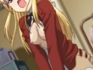 Blondinka anime gyz enjoys big hammer