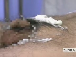 Subtitled medicin bekläs kvinnlig naken hane avrunkning cumsprut med japan sjuksköterska