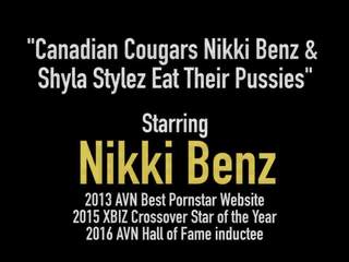 Canadese puma nikki benz & shyla stylez mangiare loro fighe