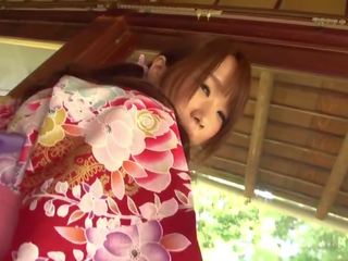 Subtitled uncensored Japanese Hitomi Oki embracing in ryokan