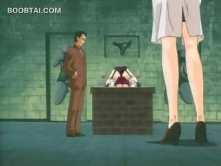 Sex Prisoner Anime daughter Gets Pussy Rubbed In Undies