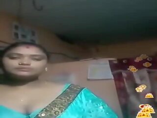 Tamil Indian BBW Blue Silky Blouse Live, sex film 02