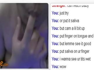 Teenager On Omegle Showing All Her Body And Playing Wi