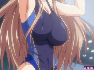 Hentai beauty in swimsuit gives tittyfuck