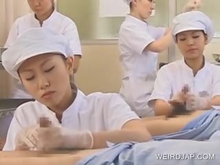 Japanese Nurse Slurping Cum Out Of turned on manhood